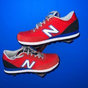 New Balance 501 RUNNING SHOE Mens ML501HXB Red Black Lace Up Low Top Size 8